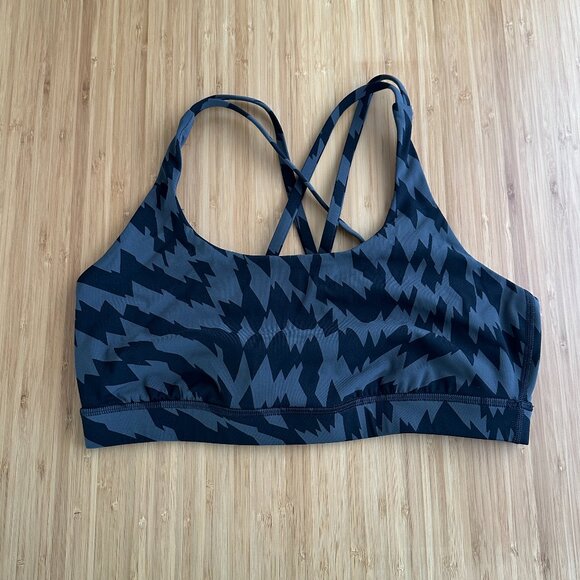 lululemon Energy Bra Medium Support B-D Cups Black/Grey Size 10 EUC - Picture 5 of 13